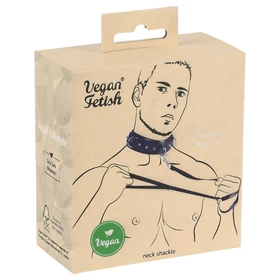 Vegan Fetish - szegecses nyakörv és póráz (fekete)