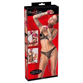 Bad Kitty - bondage szett - 7 részes (piros)