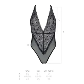 Passion Eco Zinnia - csipke body (fekete)