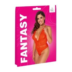 Cottelli - keresztpántos csipke body (piros)