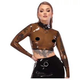 Late X áttetsző latex felső (áttetsző-fekete)