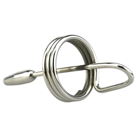 DeepRing - gyűrűs, fém dilátor - 9 cm (ezüst)