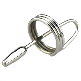 DeepRing - gyűrűs, fém dilátor - 9 cm (ezüst)