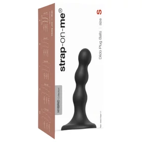 Strap-on-me Balls S - gömbös, tapadókorongos dildó (fekete)
