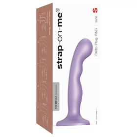 Strap-on-me P&amp;G S - hajlított, tapadókorongos dildó (lila)