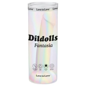 Dildolls Fantasia - tapadókorongos szilikon dildó (csíkos)