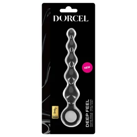 Dorcel Deep Feel - gyöngyös anál dildó (fekete)