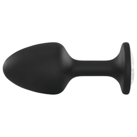 Dorcel Geisha Plug Diamond XL - fehér köves anál plug (fekete)