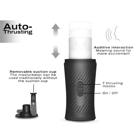 Dorcel Thrust Blow - akkus, lökő maszturbátor (fekete)