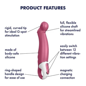 Satisfyer Petting Hippo - akkus, vízálló vibrátor (pink)