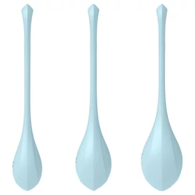 Satisfyer Yoni Power 2 - gésagolyó szett (kék, 3 részes)