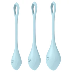 Satisfyer Yoni Power 2 - gésagolyó szett (kék, 3 részes)