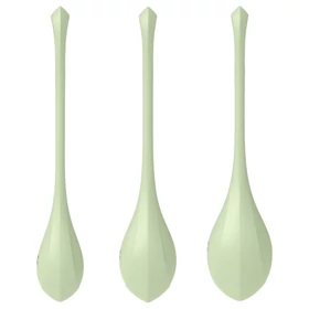 Satisfyer Yoni Power 2 - gésagolyó szett (zöld, 3 részes)