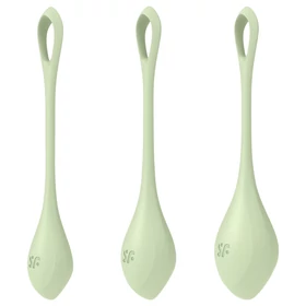 Satisfyer Yoni Power 2 - gésagolyó szett (zöld, 3 részes)