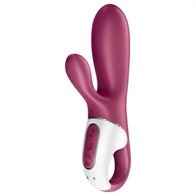 Satisfyer Hot Bunny - App-vezérelt melegítő csiklókaros vibrátor (piros)
