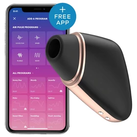Satisfyer Love Triangle – App-vezérelt léghullámos csiklóizgató (fekete)