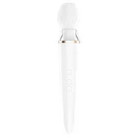 Satisfyer Double Wand-er – App-vezérelt masszírozó vibrátor (fehér)