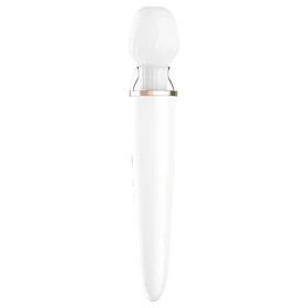 Satisfyer Double Wand-er – App-vezérelt masszírozó vibrátor (fehér)