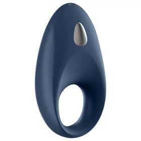 Satisfyer Mighty One - App-vezérelt vibrációs péniszgyűrű, férfiaknak (kék)