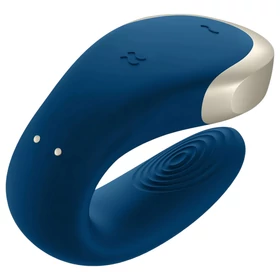 Satisfyer Double Love - App-vezérelt párvibrátor (kék)