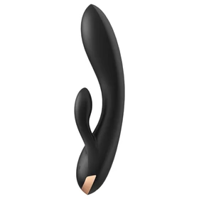 Satisfyer Double Flex - okos csiklókaros vibrátor (fekete)