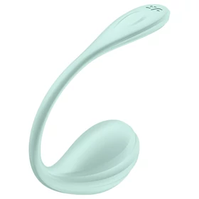 Satisfyer Smooth Petal - App-vezérelt vibrációs tojás (zöld)