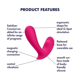 Satisfyer Top Secret – App-vezérelt vibrátor (pink)