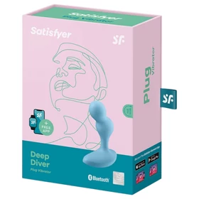 Satisfyer Deep Diver - App-vezérelt análvibrátor (kék)