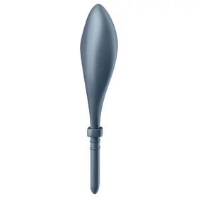 Satisfyer Bullseye - App-vezérelt vibrációs péniszgyűrű, férfiaknak (szürke)