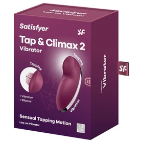 Satisfyer Tap &amp; Climax 2 - 2in1 csiklóizgató és vibrátor (piros)
