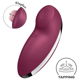 Satisfyer Tap &amp; Climax 2 - 2in1 csiklóizgató és vibrátor (piros)