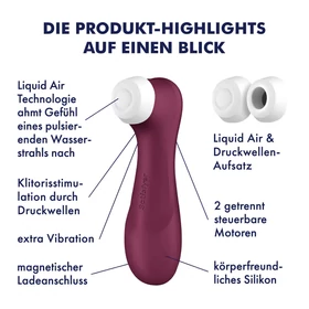 Satisfyer Pro 2 Gen3 – App-vezérelt léghullámos csiklóizgató (piros)