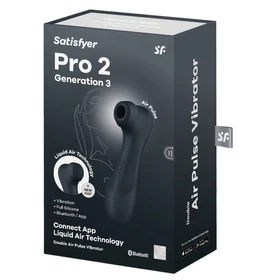 Satisfyer Pro2 Gen3 - App-vezérelt léghullámos csiklóizgató (sötét szürke)