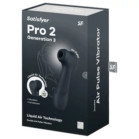 Satisfyer Pro2 Gen3 - léghullámos csiklóizgató (sötét szürke)