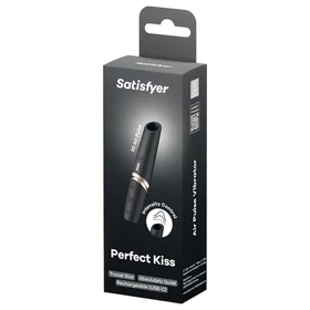 Satisfyer Perfect Kiss - rúzs vibrátor (fekete)