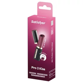 Satisfyer Deep Kiss - léghullámos rúzs vibrátor (fekete)