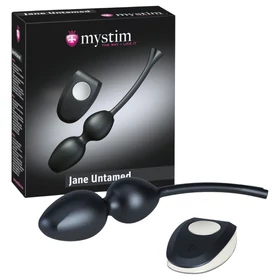 mystim Jane Untamed - vibrációs gésagolyó duó (fekete)