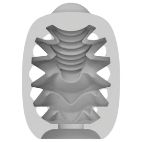 VIBEGGS Candy Curves - vibrációs tojás maszturbátor (fehér)