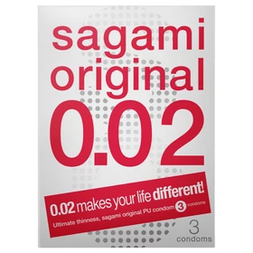 Sagami Original 0,02 - óvszer - 55mm (3db)