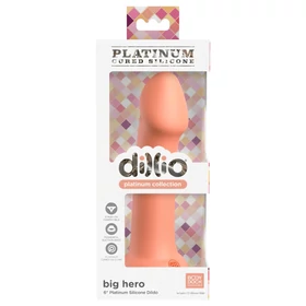 Dillio Big Hero - tapadókorongos szilikon dildó (17cm) - narancs