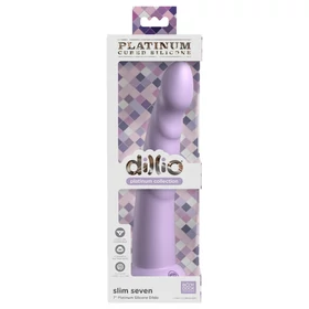 Dillio Slim Seven - tapadókorongos stimuláló dildó (20cm) - lila