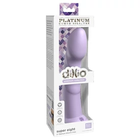 Dillio Super Eight - tapadókorong szilikon dildó (21cm) - lila