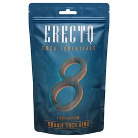 Erecto - dupla péniszgyűrű (fekete)