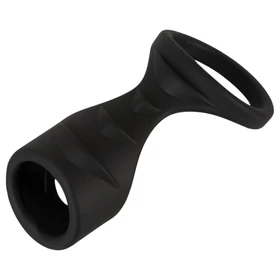 Erecto - 2in1 péniszgyűrű (fekete)