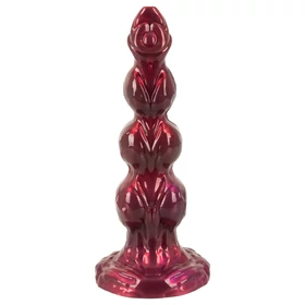 Beasty Cocks - Werewolf Willie dildó tapadókoronggal - bordó (21 cm)