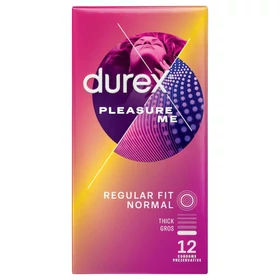 Durex Pleasure Me - bordázott-pontozott óvszer (12 db)