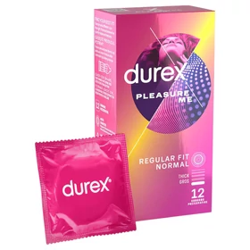 Durex Pleasure Me - bordázott-pontozott óvszer (12 db)
