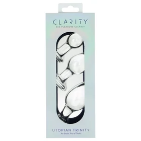 Clarity Utopian Trinity - üveg análkúp szett (átlátszó)
