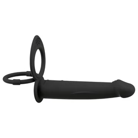 Black Velvet Double F - felcsatolható anál vibrátor (fekete)