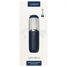 Svakom Alex Neo 2 - okos fel-le mozgó maszturbátor (kék)